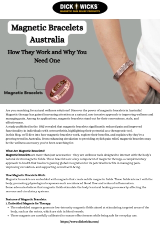 Magnetic Bracelets Australia How They Work and Why You Need One