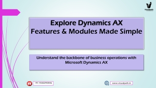 Enroll Now MicroSoft Dynamics Ax Training - Visualpath