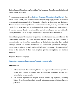 Battery Contract Manufacturing Market