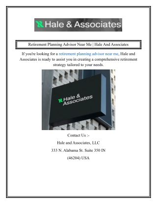 Retirement Planning Advisor Near Me