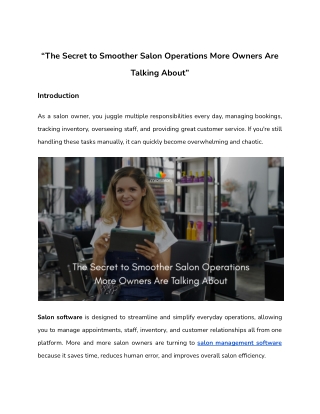 The Secret to Smoother Salon Operations More Owners Are Talking About