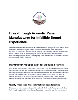 Benefits & Applications of Wooden Perforated Acoustic Panels