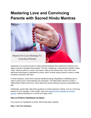 mantra for love marriage to convince parents - Google Docs