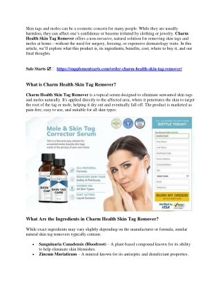 Charm Health Skin Tag Remover