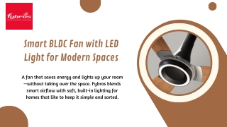 Smart BLDC Fan with LED Light for Modern Spaces