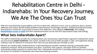 Rehabilitation Centre in Delhi Where Healing and Hope Begin - Indiarehabs