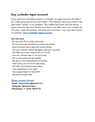 Buy Linkedin accounts from the only reliable provider on ...