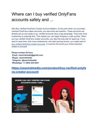 Top to Buy verified onlyfans creator Account 2025