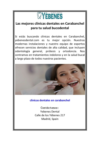 Las mejores clínicas dentales en Carabanchel para tu salud bucodental