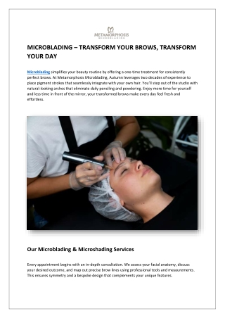 MICROBLADING – TRANSFORM YOUR BROWS, TRANSFORM YOUR DAY