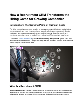 how a recruitment crm transforms the hiring game