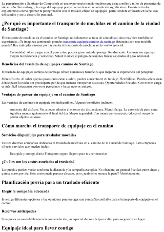 Optima tu Peregrinación con el Traslado Eficiente de Equipajes