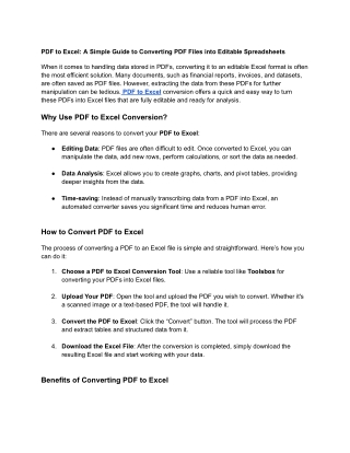 PDF to Excel_ A Simple Guide to Converting PDF Files into Editable Spreadsheets