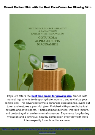 reveal radiant skin with the best face cream