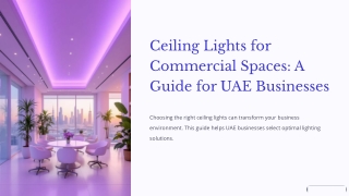 Ceiling lights for commercial spaces