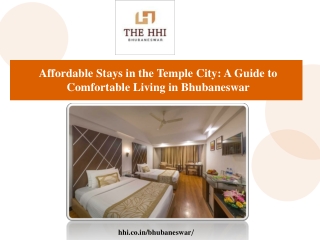 Affordable Stays in the Temple City A Guide to Comfortable Living in Bhubaneswar
