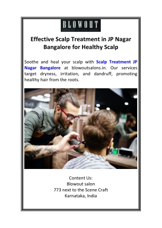 effective scalp treatment in jp nagar bangalore