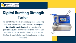 Digital Bursting Strength Tester