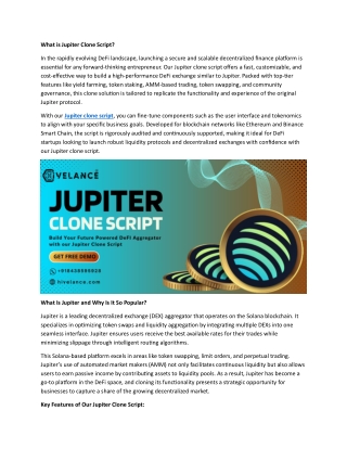Jupiter Clone Script: Launch Your Own Liquidity DEX Aggregator Today