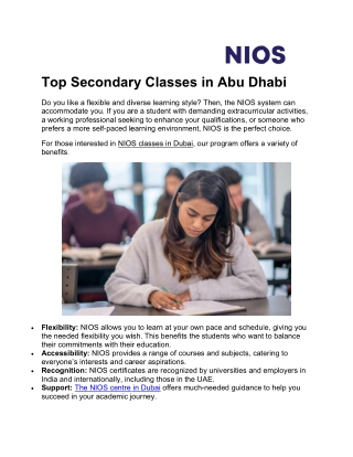 Secondary classes in Abu Dhabi