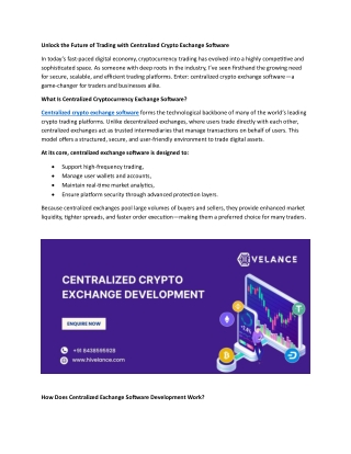 unlock the future of trading with centralized
