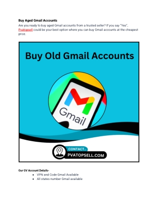 Top 6 Cheap Sites to Buy gmail accounts (PVA, Full ...