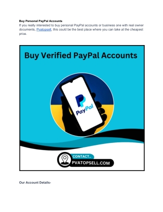 buy personal paypal accounts if you really