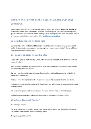 best tuxedo for wedding
