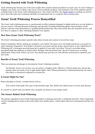 getting started with teeth whitening