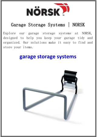 Garage Storage Systems NORSK