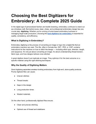 Choosing the Best Digitizers for Embroidery_ A Complete 2025 Guide