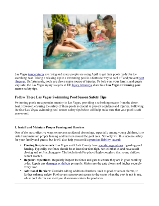Corey Eschweiler: 4 Ways to Maximize Swimming Pool Safety