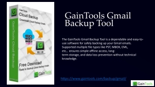 Introduction to GainTools Gmail Backup Tool