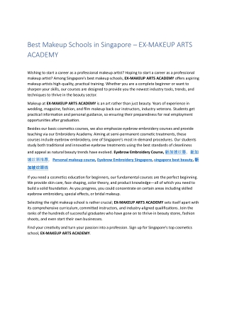 Top makeup schools