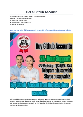 get a github account