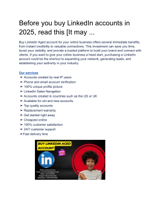 before you buy linkedin accounts in 2025 read