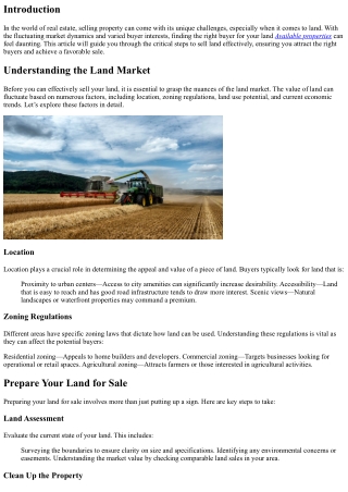 We Buy Land: How to Find the Right Buyer