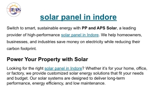 solar panel in indore
