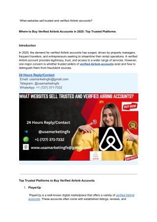what websites sell trusted and verified airbnb
