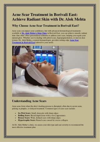 Acne Scar Treatment in Borivali East