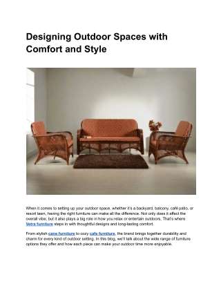 Cane Furniture That’s Easy to Care For
