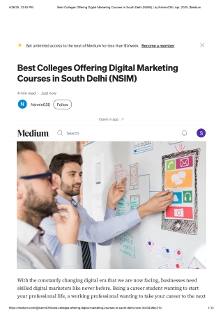 Best Colleges Offering Digital Marketing Courses in South Delhi (NSIM)