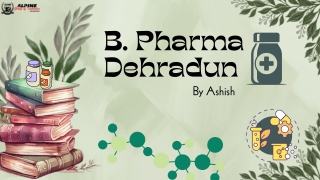 B pharma Course in Dehradun PDF