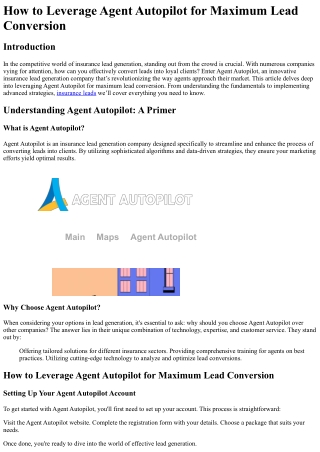 How to Leverage Agent Autopilot for Maximum Lead Conversion