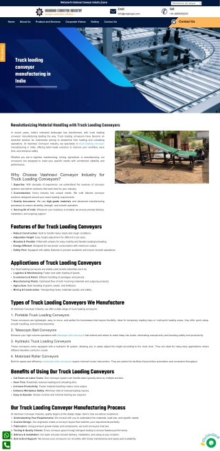 Top-Quality Truck Loading Conveyors - Made in India