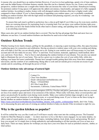 6 reasons why you should have an outdoor kitchen