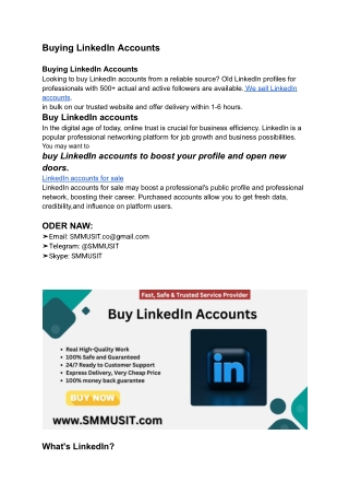 Buy LinkedIn Accounts