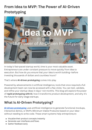 From Idea to MVP: The Power of AI-Driven Prototyping