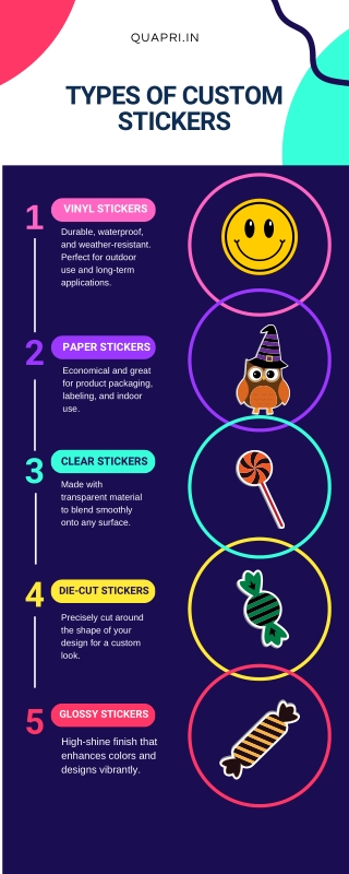 types of stickers