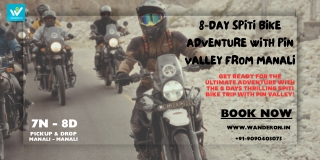 8-Day Spiti Bike Adventure with Pin Valley from Manali